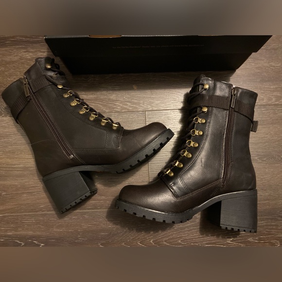 Harley Davidson Size 10 Women’s Marinda 9” Lace Motorcycle Riding Boots - Picture 5 of 8